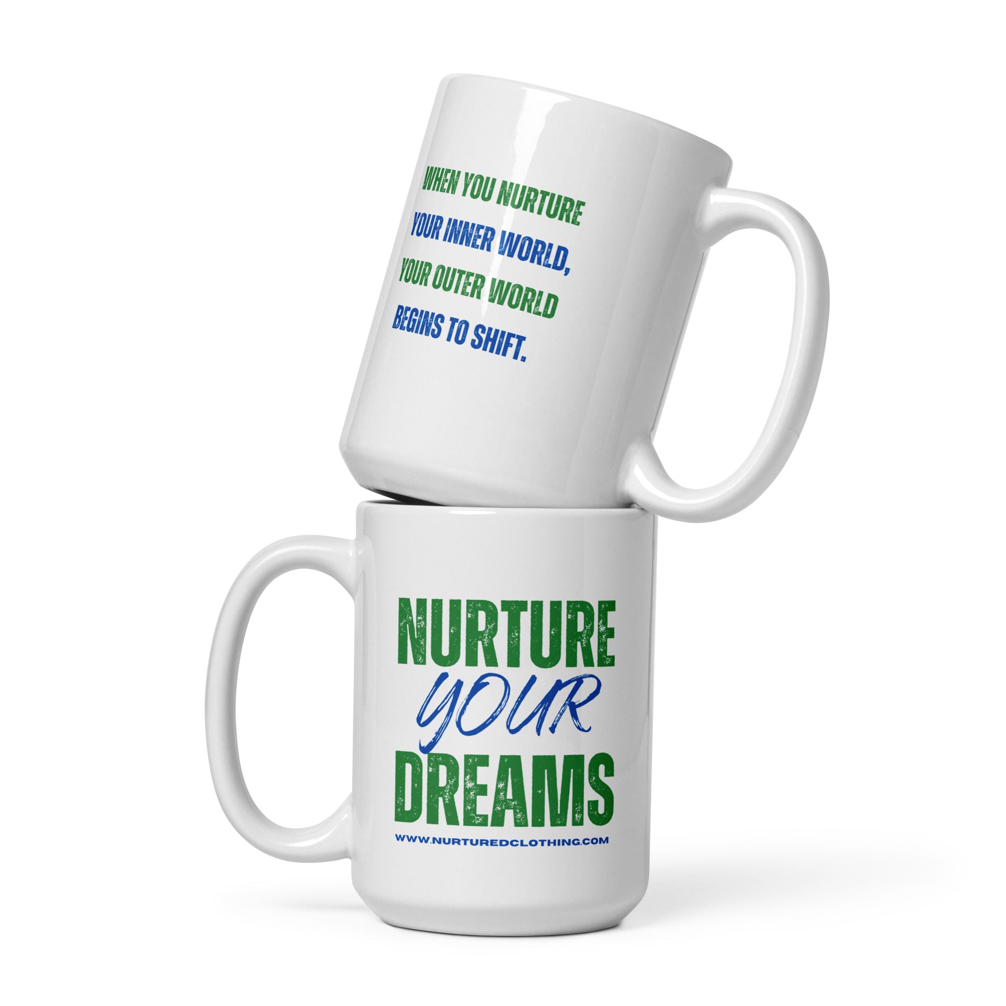 DREAMS White glossy mug