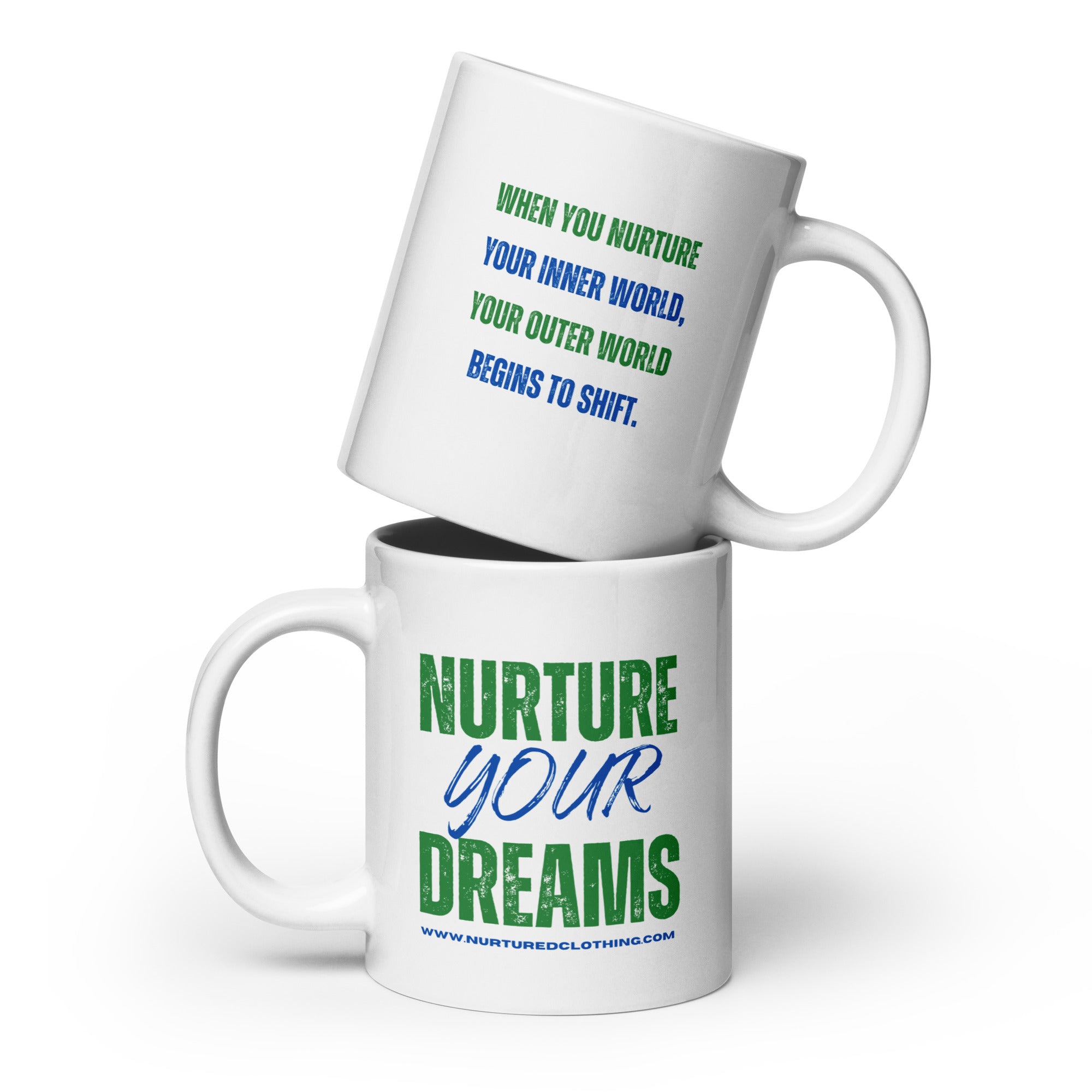 DREAMS White glossy mug